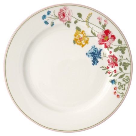 Plato de cerámica 25 cm Thilde White Green Gate
