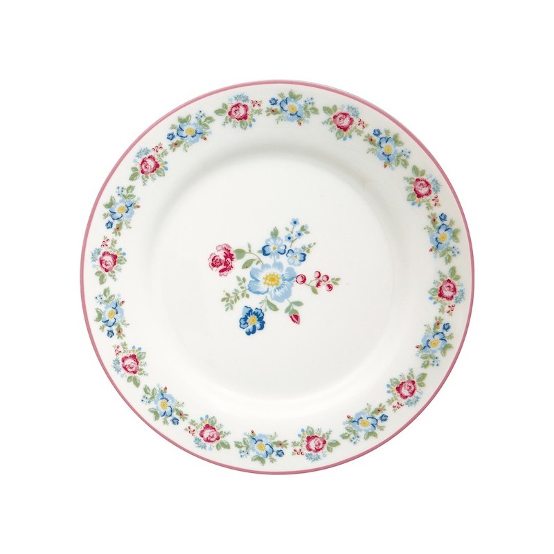 Plato de cerámica 20 cm Henrietta White Green Gate