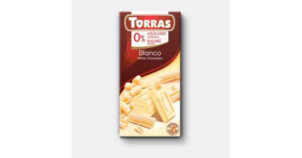 Chocolate Blanco 0% azúcar 150g TORRAS