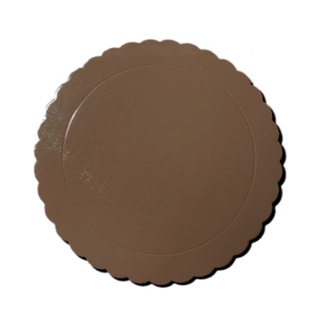 Bandeja redonda 20 cm x 3 mm MARRÓN Extra Fuerte
