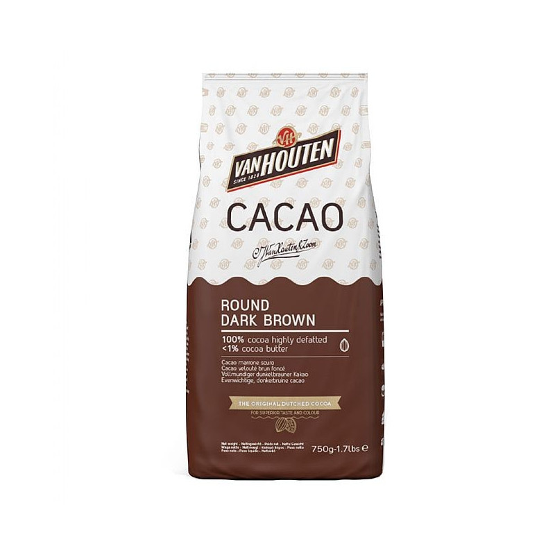 Cacao en polvo 100% ROUND DARK BROWN 1kg Callebaut