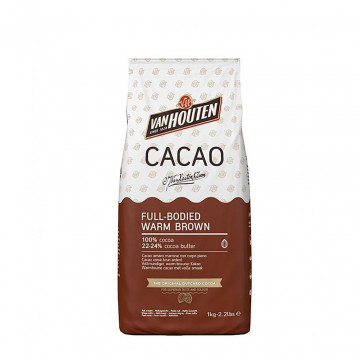 Cacao en polvo 100% FULL-BODIED WARM BROWN 1kg Callebaut