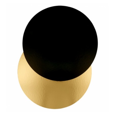 Bandeja redonda 22 cm x 3 mm Oro Negra