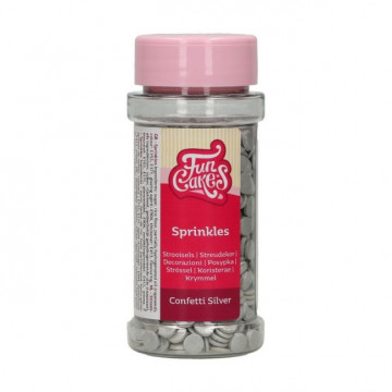 Sprinkles Confeti Plata 60 g Funcakes