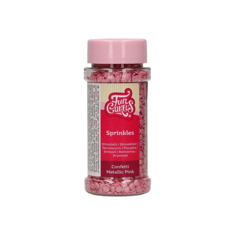 Sprinkles Confeti Rosa 60 g Funcakes
