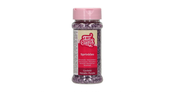 Sprinkles Confeti Purpura 70 g Funcakes