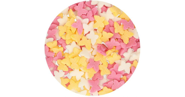 Sprinkles Mariposas de Colores 50 g Funcakes