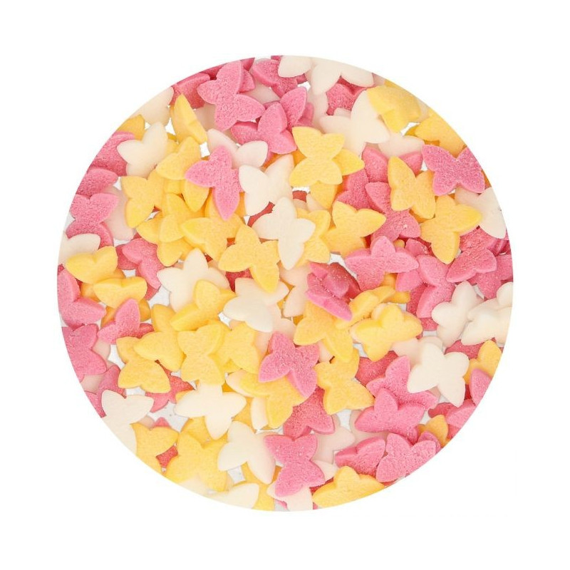 Sprinkles Mariposas de Colores 50 g Funcakes