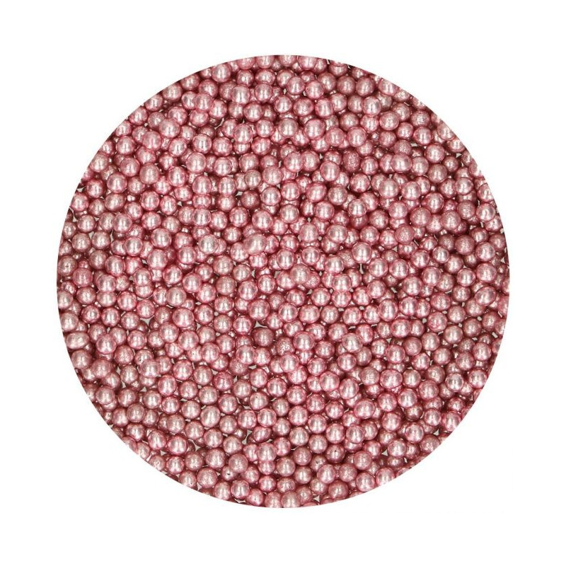 Sprinkles Perlas Metalizadas Rosa 80 g Funcakes