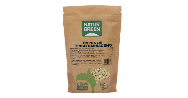 Copos de Trigo Sarraceno Bio Sin Glutén 250 g NaturGreen