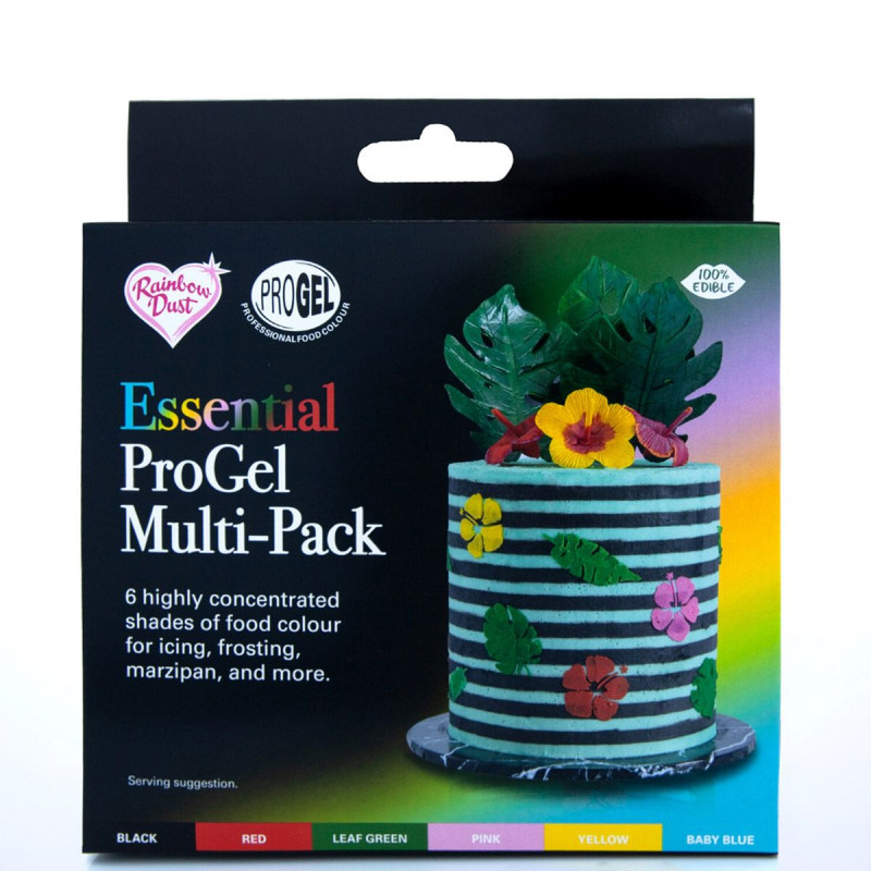 Pack de 6 Colorantes en gel Multipack Essentials Progel