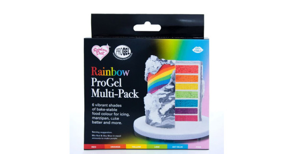 Pack de 6 Colorantes en gel Multipack Rainbow Progel