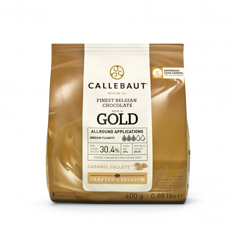 Chocolate GOLD en grageas 400 g Callebaut
