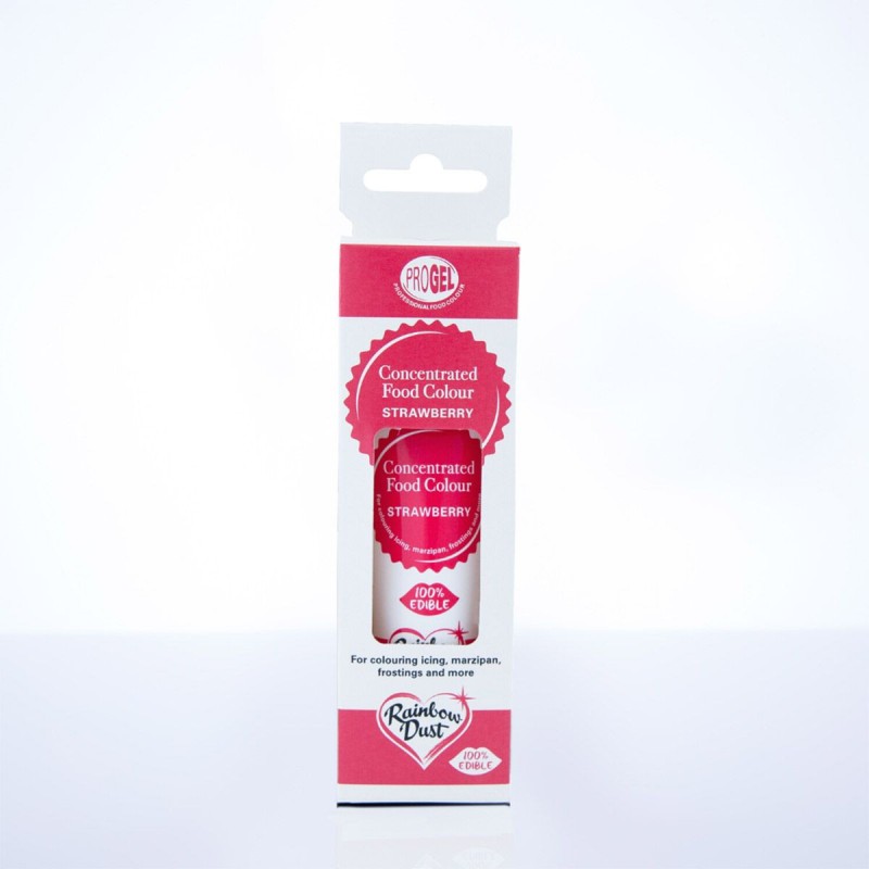 Colorante en gel concentrado Strawberry Fresa ProGel Rainbow Dust