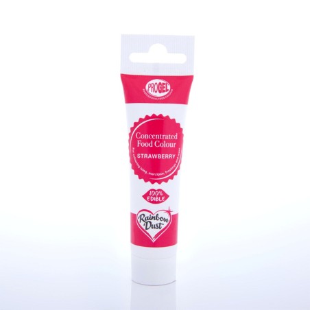 Colorante en gel concentrado Strawberry Fresa ProGel Rainbow Dust