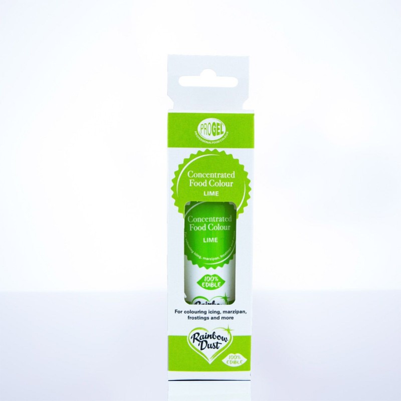 Colorante en gel concentrado Lime Green Verde Lima ProGel Rainbow Dust