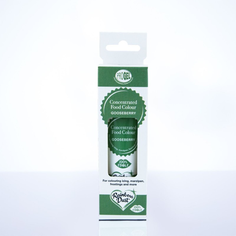 Colorante en gel concentrado Gooseberry Verde Grosella ProGel Rainbow Dust