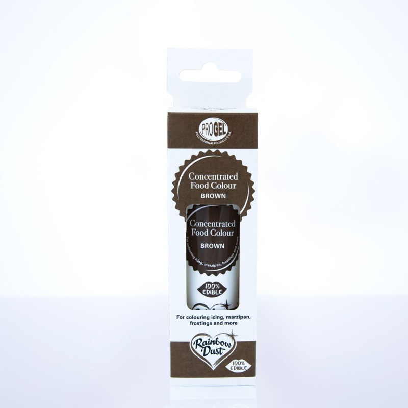 Colorante en gel concentrado Brown Marrón ProGel Rainbow Dust