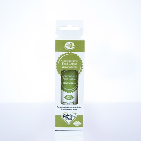 Colorante en gel concentrado Olive Green Verde Oliva ProGel Rainbow Dust