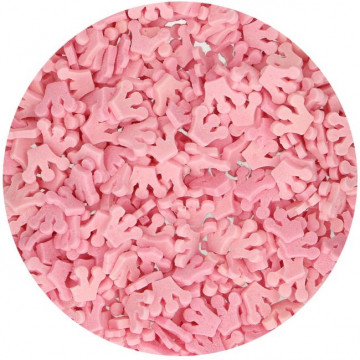Sprinkles Coronitas rosa 80 g Funcakes