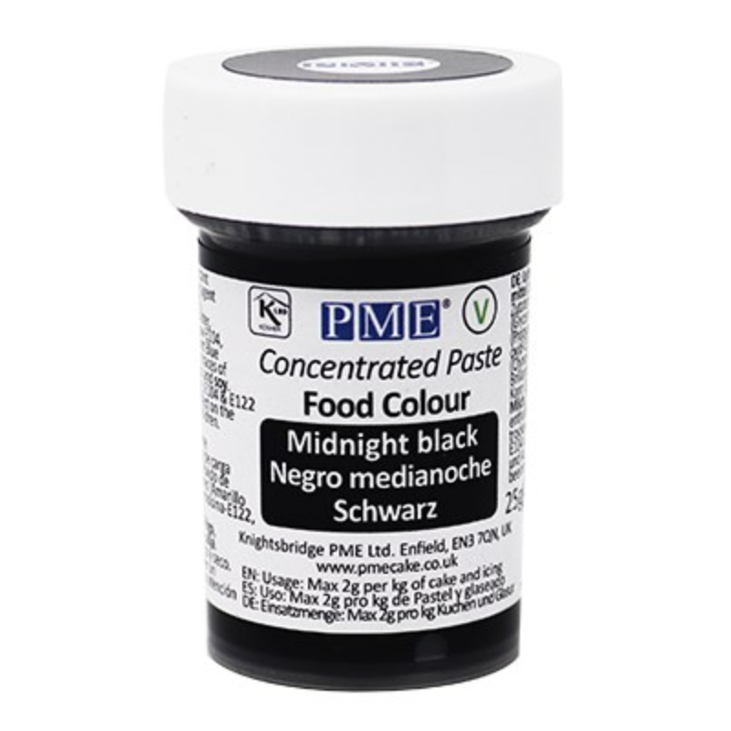 Colorante en pasta Negro Midnight 25 g PME