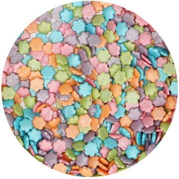 Sprinkles Confeti Flor Metalizado 70 g Funcakes