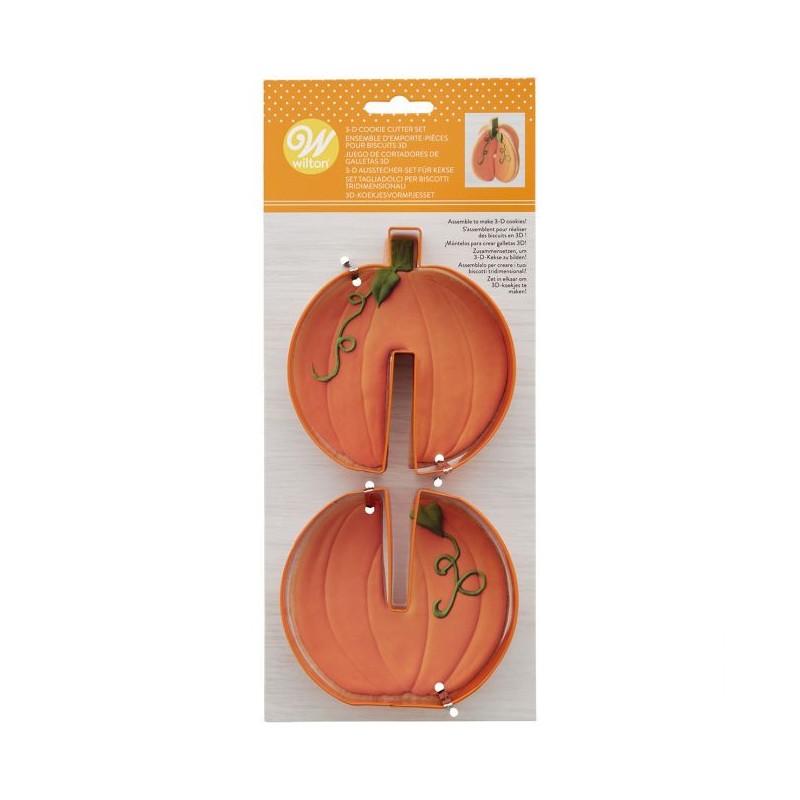 Pack 2 Cortantes Calabaza 3D Wilton