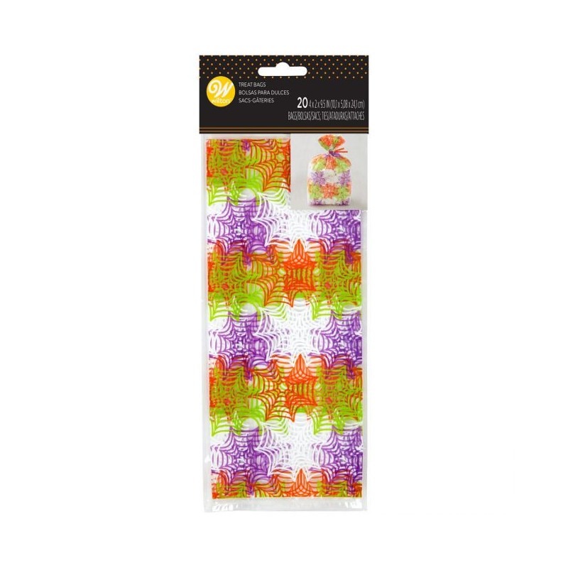 Pack 20 Bolsas de tela de araña Halloween Wilton