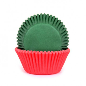 Cápsulas cupcakes Verde Rojo House of Marie