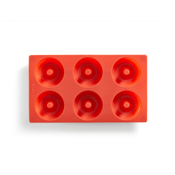 Molde 6 cavidades para Donuts Rojo Lékué