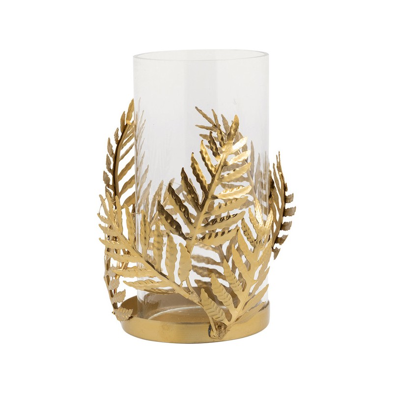 Candelabro Mediano con Hojas Doradas Green Gate