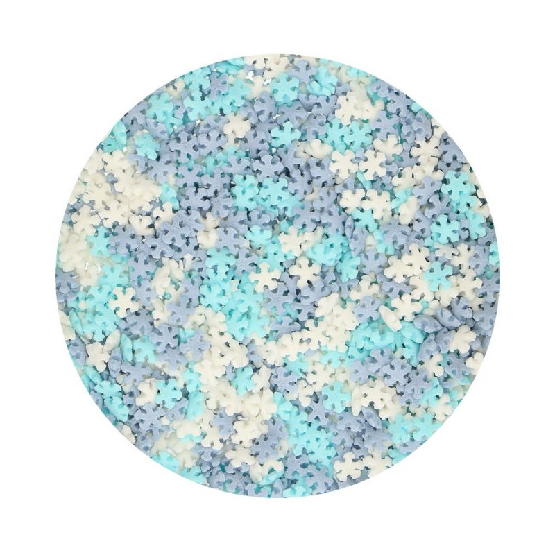 Sprinkles mini copos azul, blanco y celeste 50 g Funcakes