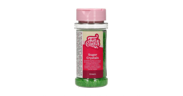 Sprinkles Cristales de Azúcar Verde 80 g Funcakes