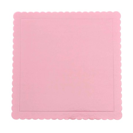 Bandeja cuadrada 25 x 25 cm ROSA BEBÉ extra fuerte AZUCREN