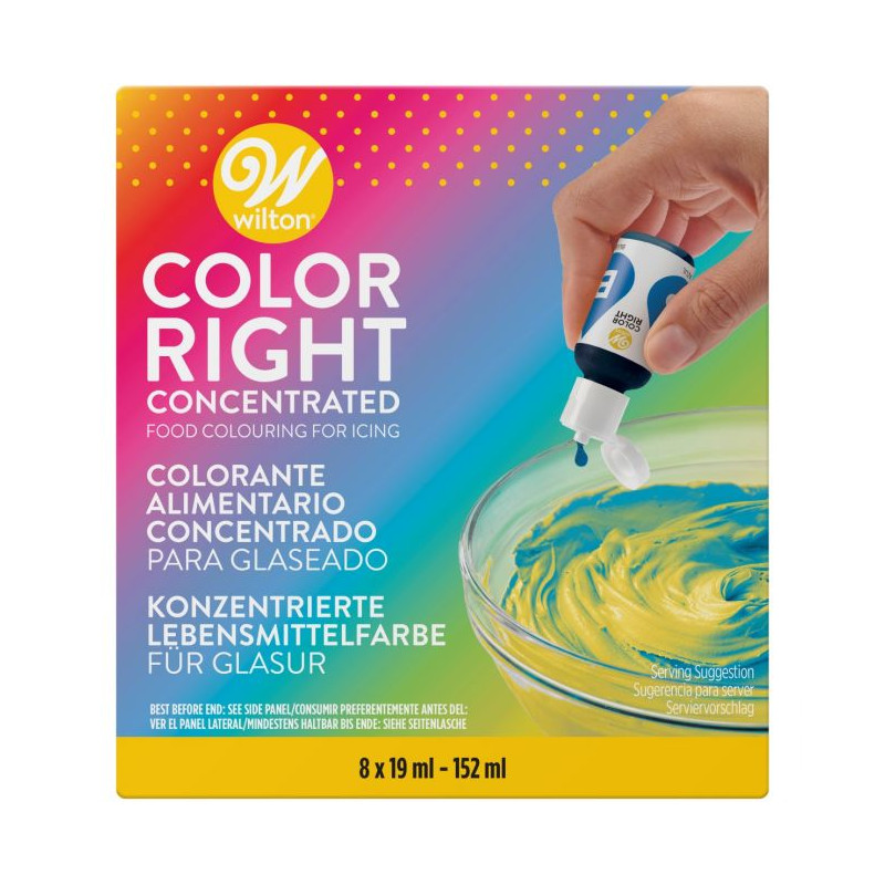 Pack 8 Colorantes en gel Color Right Wilton