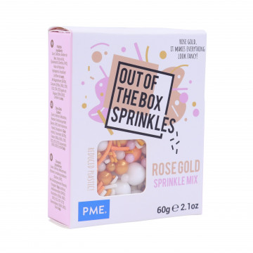 Mix de Sprinkles Out of Box Rose Gold 60 g PME