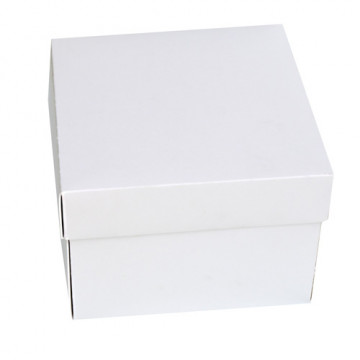 Caja para tarta cuadrada 23 x 23 x 15 cm Blanca