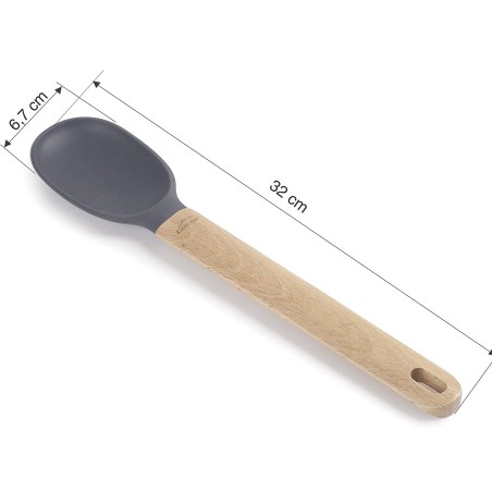 Cuchara Espátula de silicona y Haya Unite Lacor