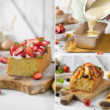 Molde rectangular Plum Cake 23 x 12 x 7 cm Linea Oro Decora Italia