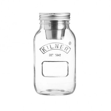 Tarro de cristal con compartimento para salsa 1L  Kilner