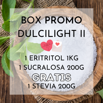 Box PROMO Dulcilight Eritritol + Sucralosa GRATIS STEVIA