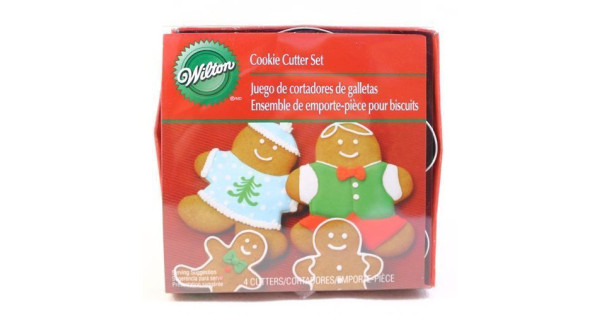 Cortantes, pack 4 cortantes Familia Gingerbread Wilton