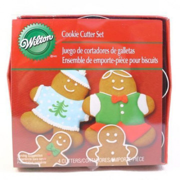 Cortantes, pack 4 cortantes Familia Gingerbread Wilton