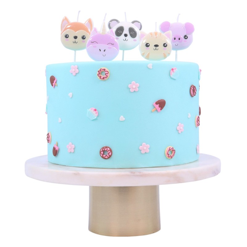 Pack 5 Velas Animales Kawaii PME