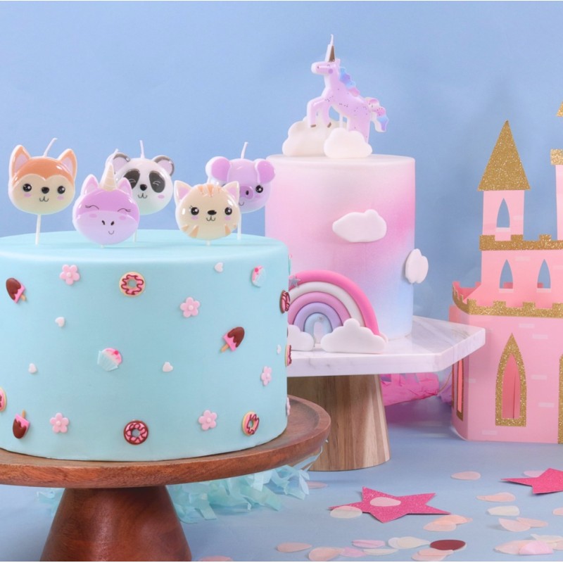Pack 5 Velas Animales Kawaii PME