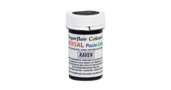 Colorante en pasta Universal Negro Raven Sugarflair