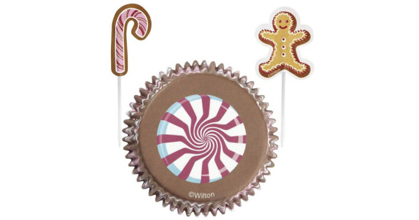 Set para cupcakes: Gingerbready Peppermint Wilton