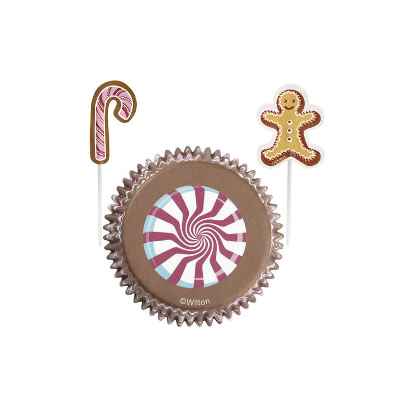 Set para cupcakes: Gingerbready Peppermint Wilton