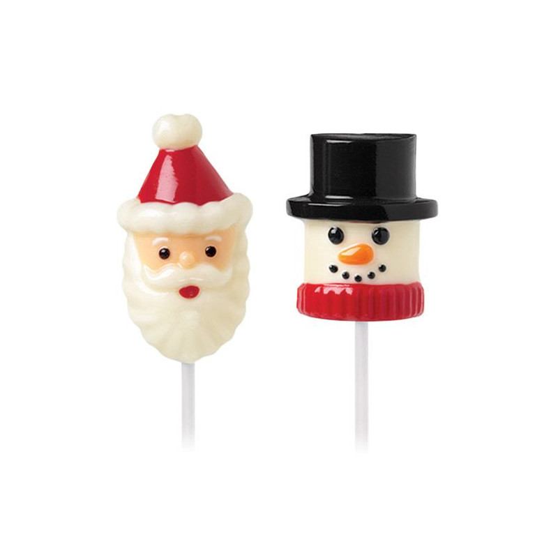 Molde piruleta para Marshmallow Santa y Muñeco de nieve Wilton
