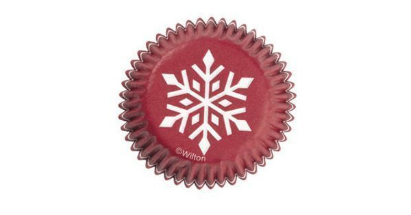 Cápsulas de Mini Cupcakes Rojo Copo de Nieve (100) Wilton